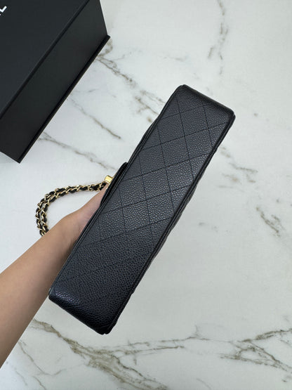 CHANEL CF25 Medium 黑金牛 Black Calfskin GHW