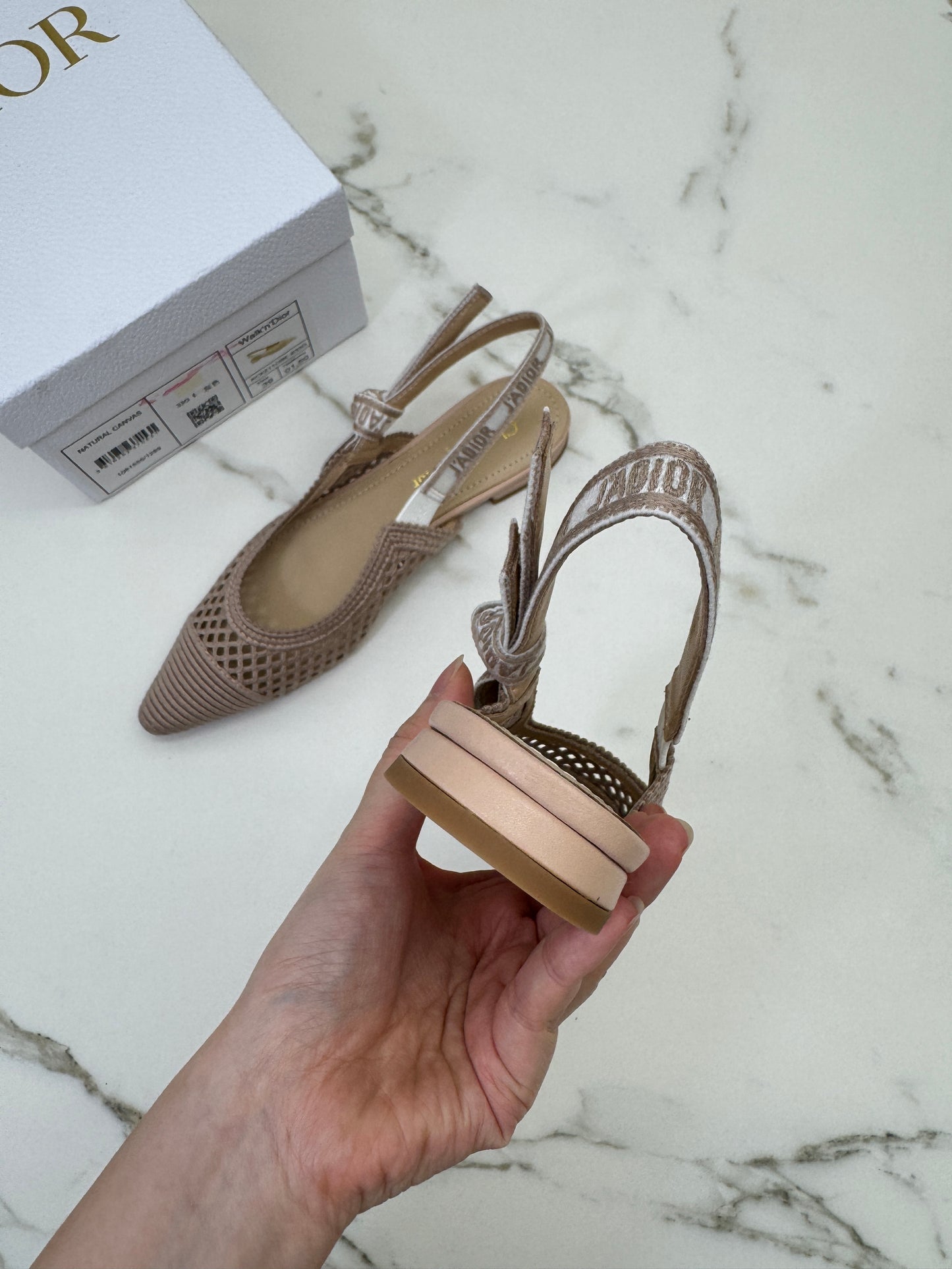 DIOR J’adior Slingback 裸粉鏤空