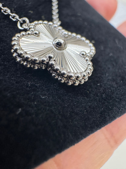 VCA Vintage Alhambra Necklace 鐳射白金色