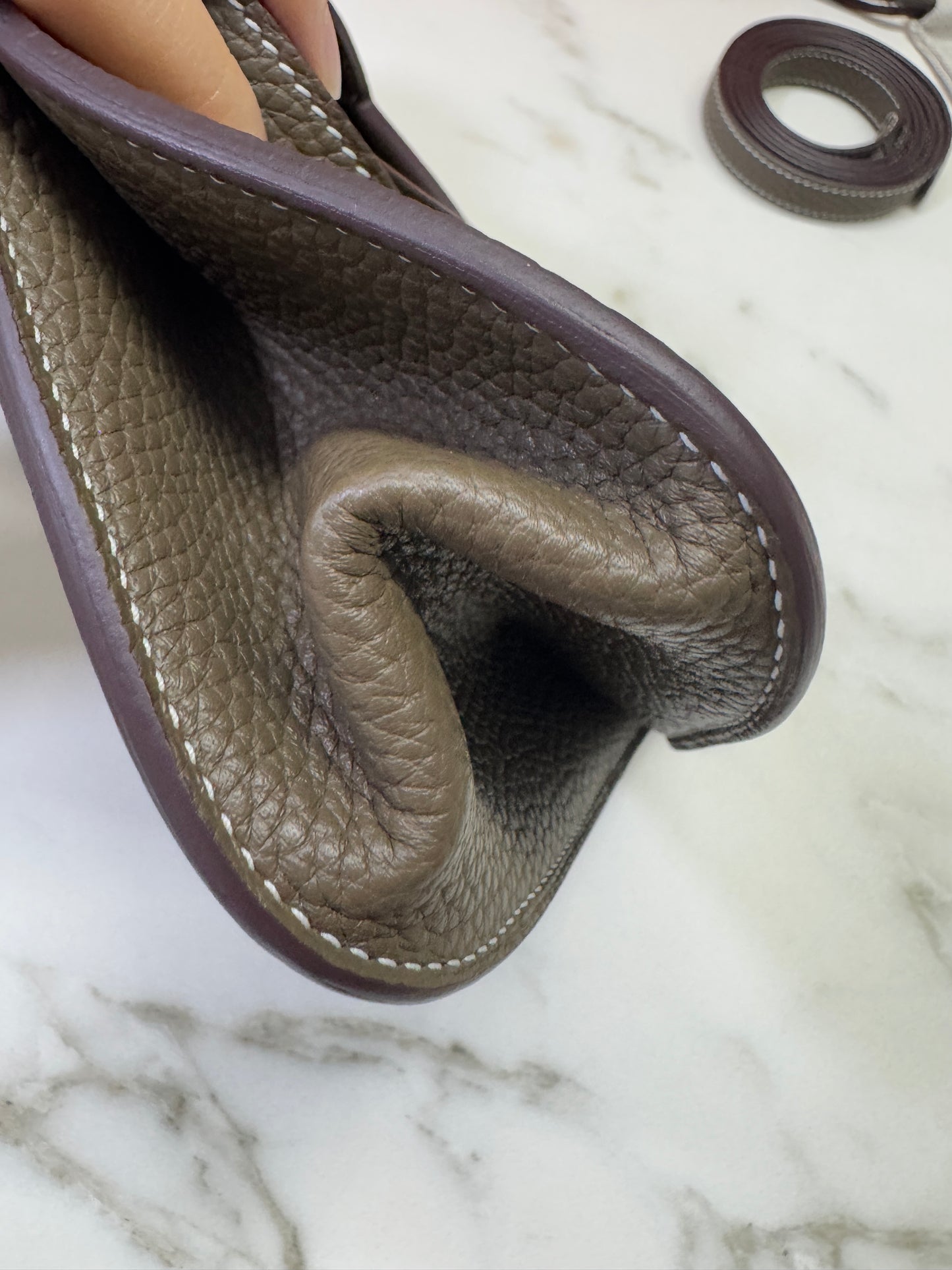 HERMES Halzan 25 大象灰金扣