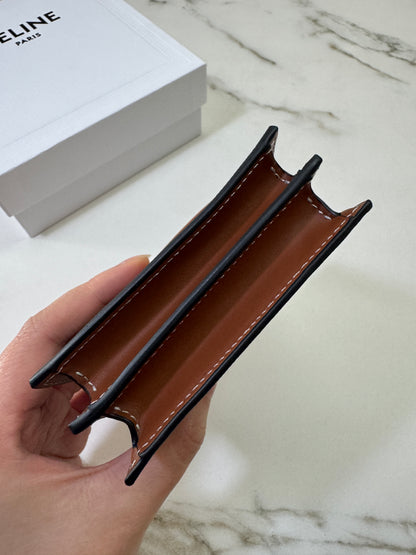 CELINE Canvas 老花雙層卡包