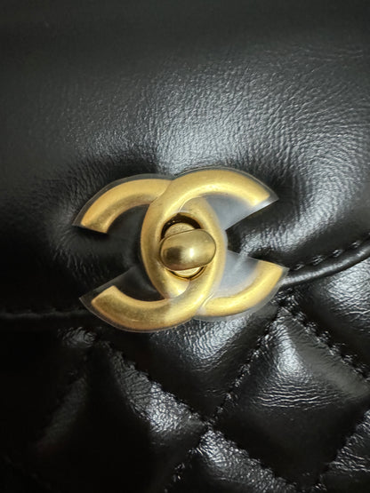 CHANEL 23K Kelly Nano Black