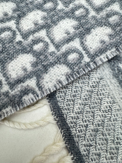 DIOR Oblique Scarf Grey 200x48cm