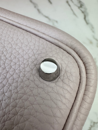 HERMES Picotin Lock 18 夢幻紫銀扣 TC Mauve Pale PHW