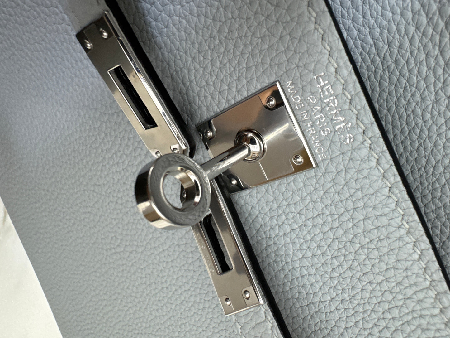 HERMES Kelly 25 Togo內縫 木偶灰銀扣 Gris Pantin PHW