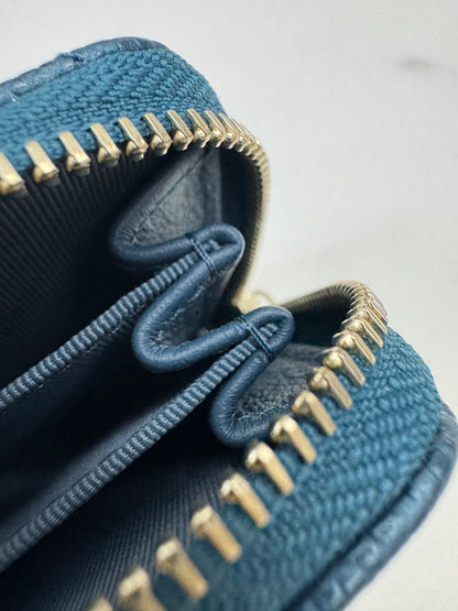 CHANEL 18S珠光藍 拉鏈零錢包 Iridescent Blue Coin Purse【Limited Edition】