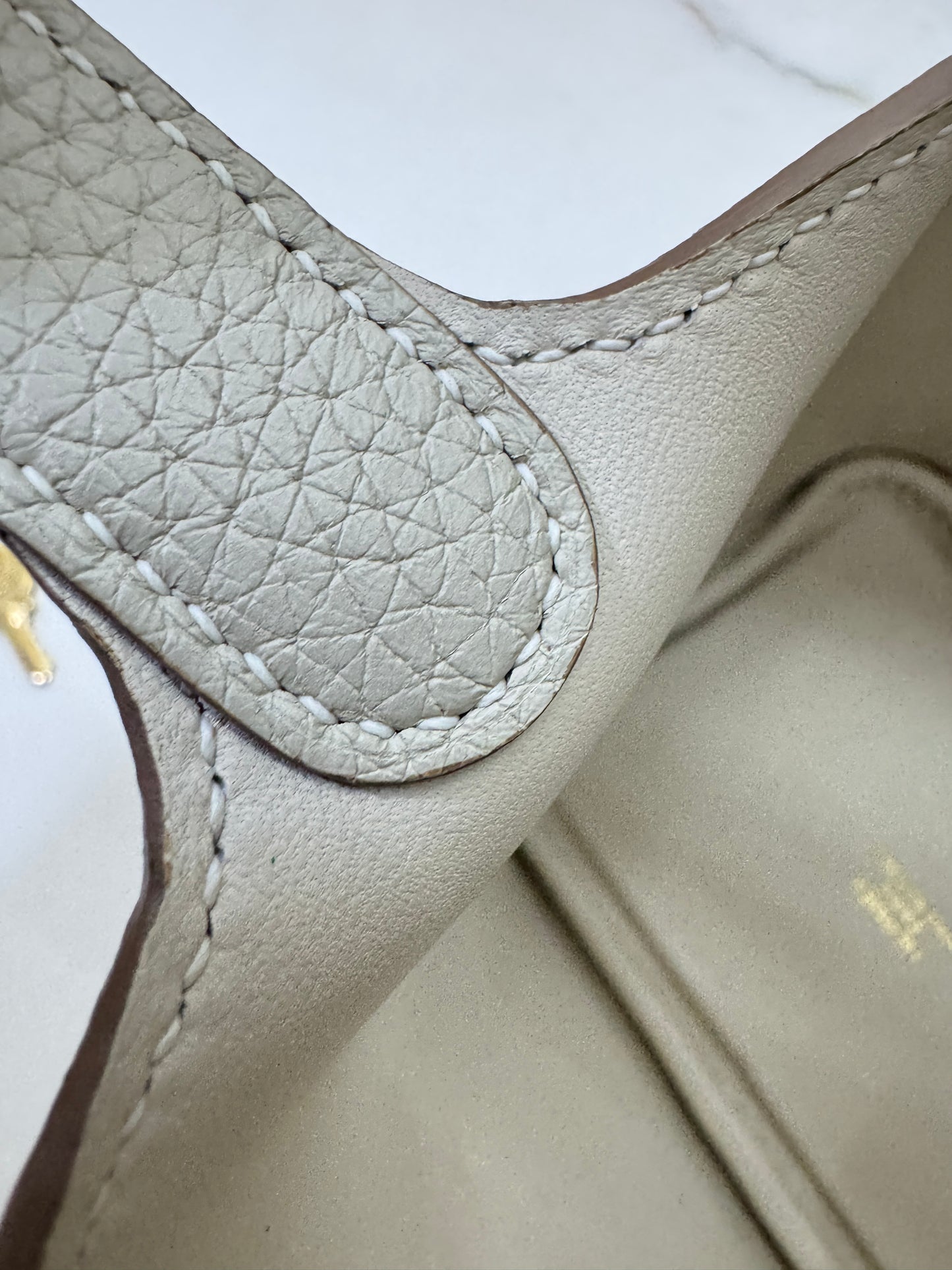 HERMES Picotin Lock 14 奶昔白金扣 TC Craie GHW