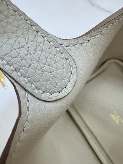HERMES Picotin Lock 14 奶昔白金扣 TC Craie GHW