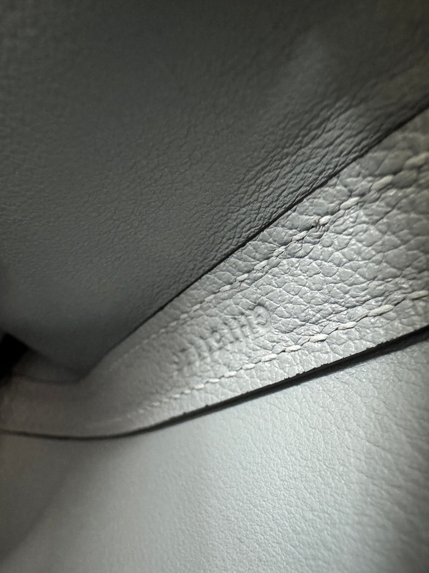 HERMES Mini 2424 木偶灰銀扣 Evercolor Gris Platin PHW