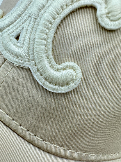 CELINE 凱旋門棒球帽 香草淺杏色