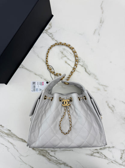 CHANEL 25Bag 淺灰色 Small