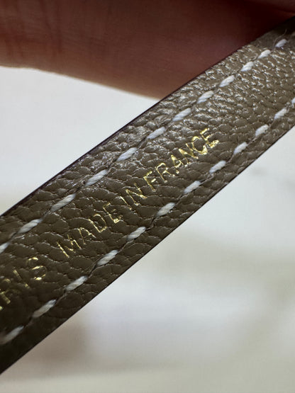 HERMES Mini Bolide 大象灰山羊皮 金扣