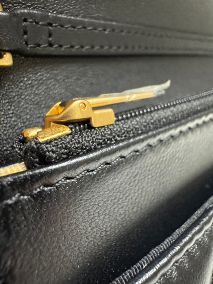 CHANEL woc 24A 琺瑯調節扣 羊皮 黑