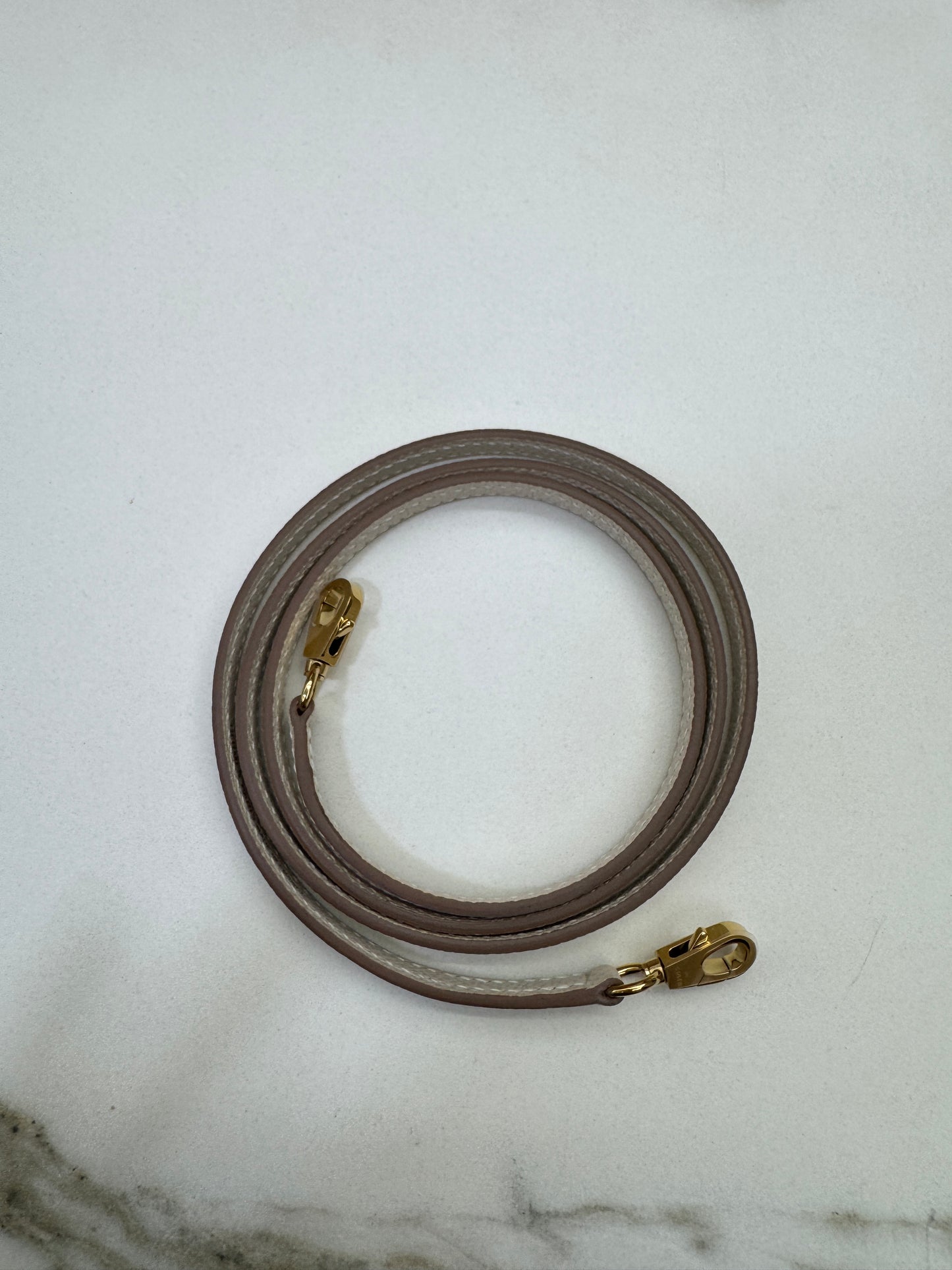 HERMES Mini Kelly II 奶昔白金扣 Epsom GHW