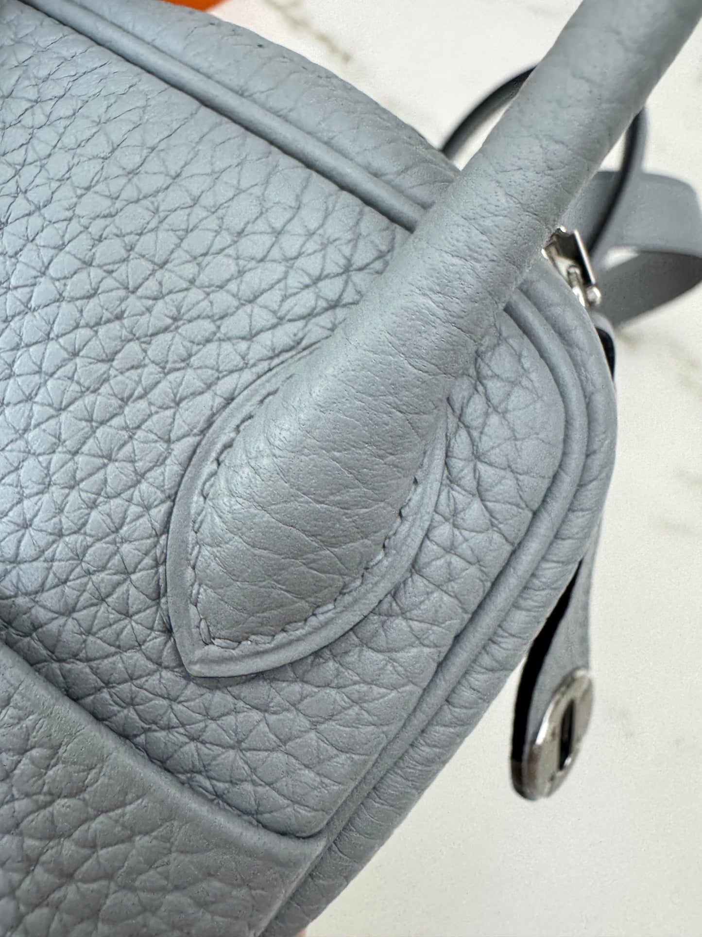 HERMES Mini Lindy II 木偶灰銀扣 TC Gris Platin PHW