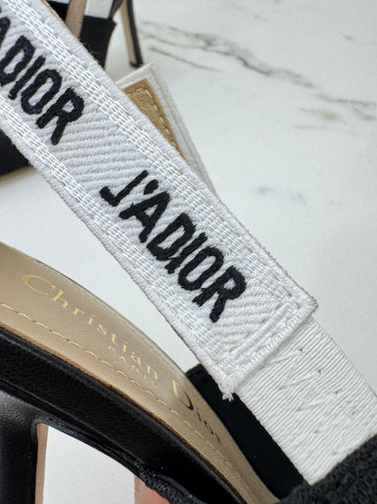 DIOR J'adior Slingback 黑色科技布 10cm