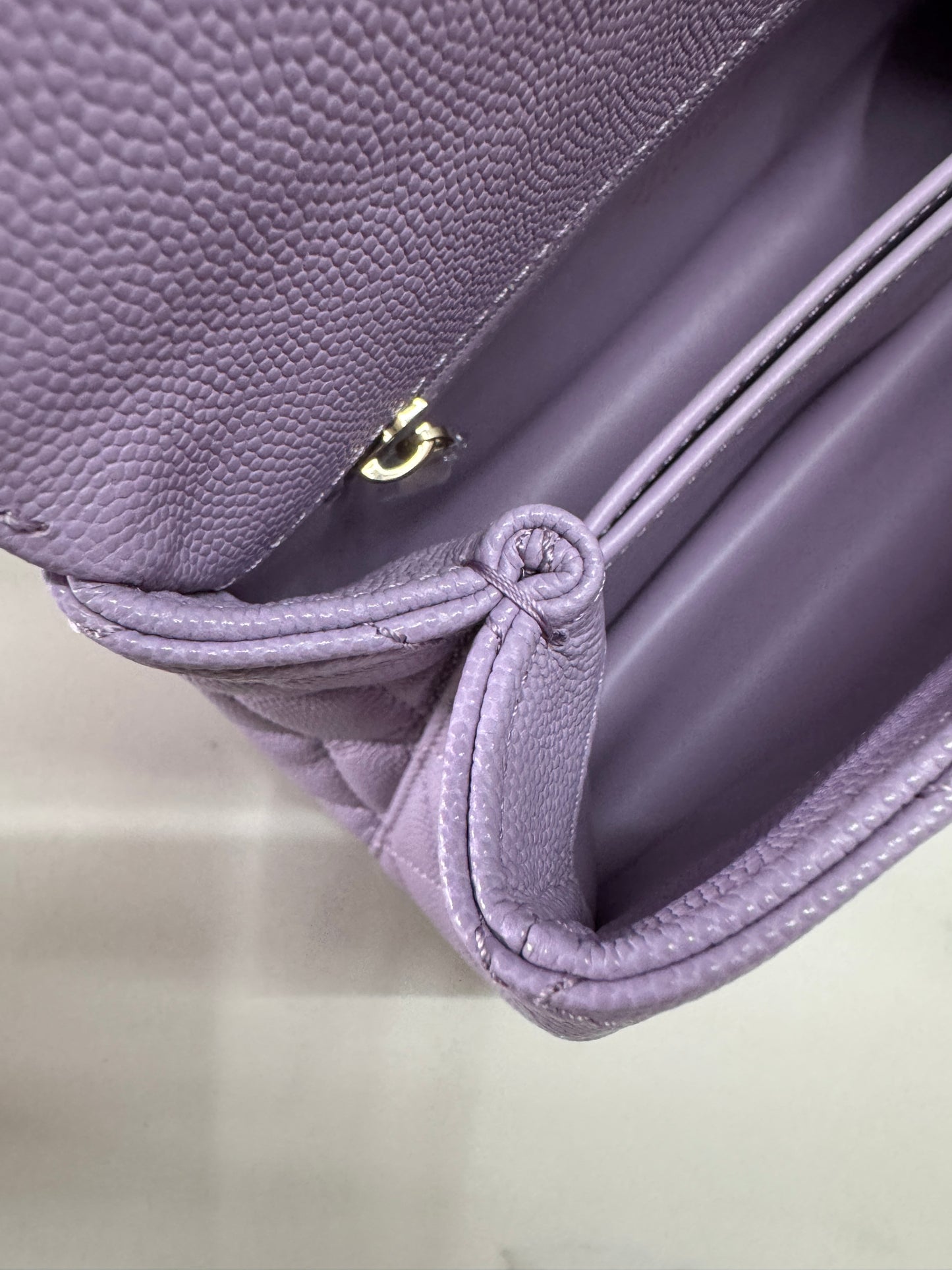 CHANEL Coco Handle 24P紫色 Small