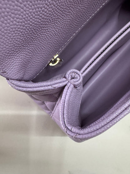 CHANEL Coco Handle 24P紫色 Small