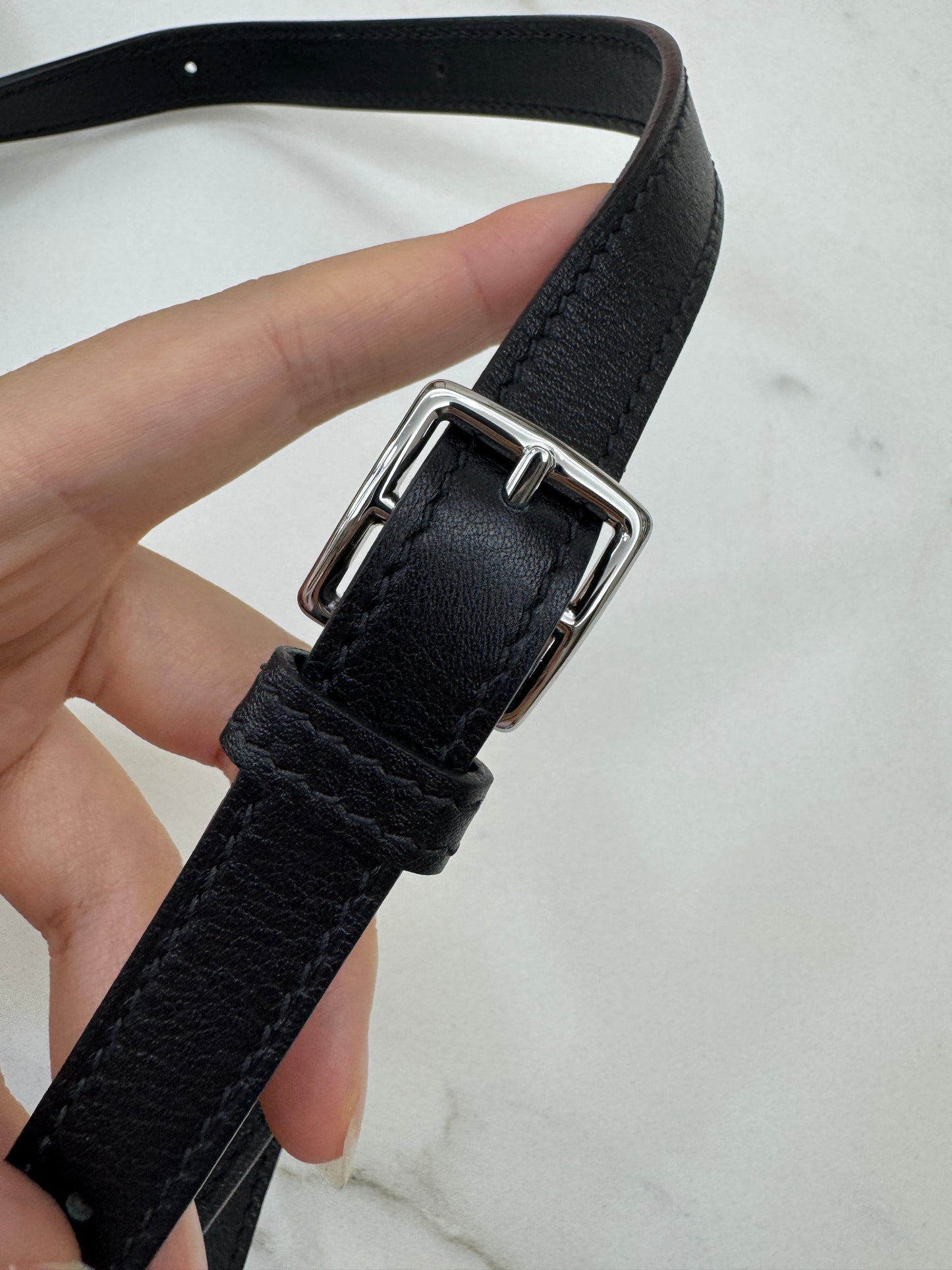 HERMES Kelly Moove 黑銀 Swift Noir PHW
