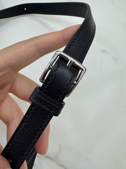 HERMES Kelly Moove 黑銀 Swift Noir PHW