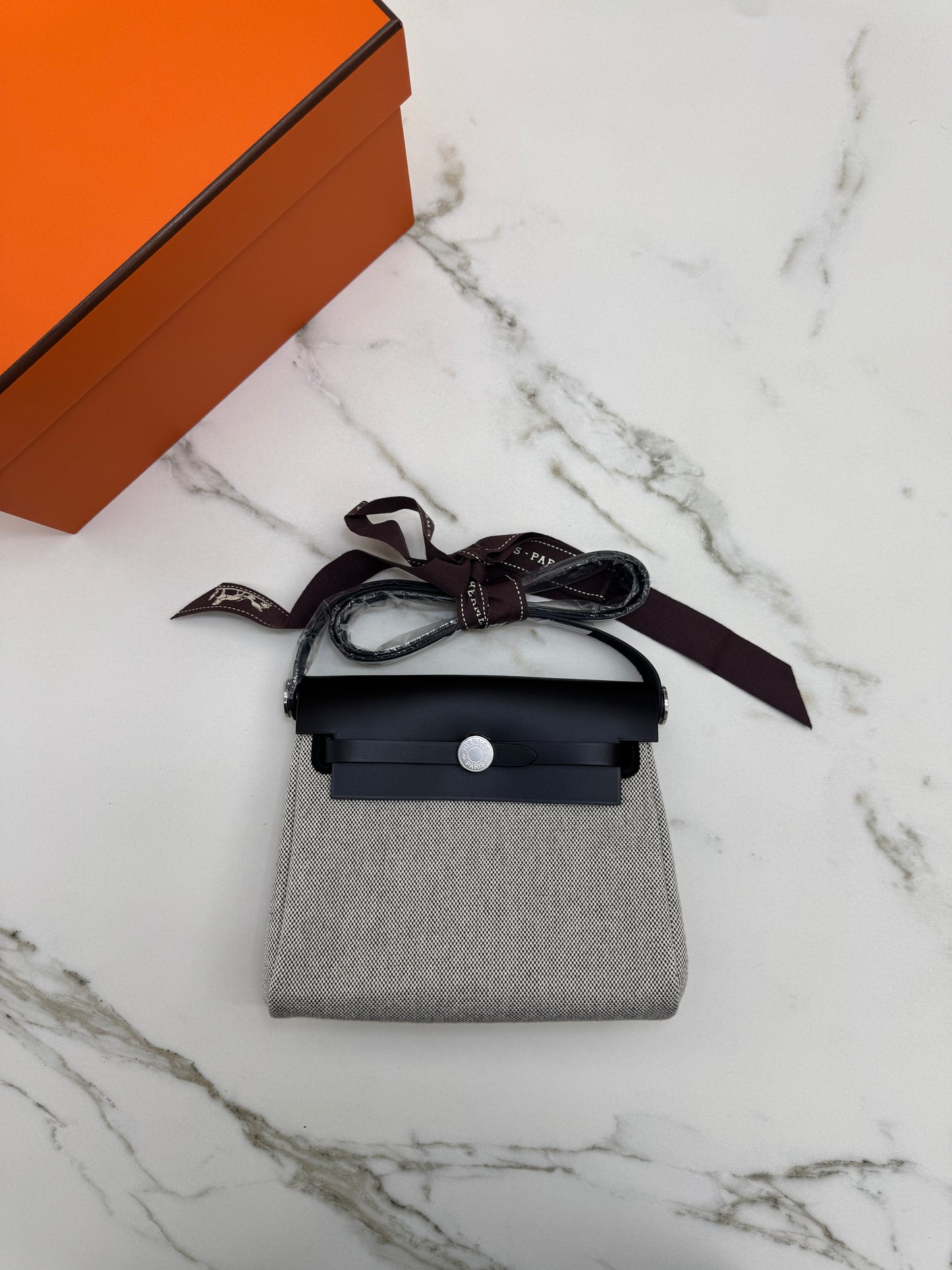 HERMES Mini Herbag 熊貓黑扣