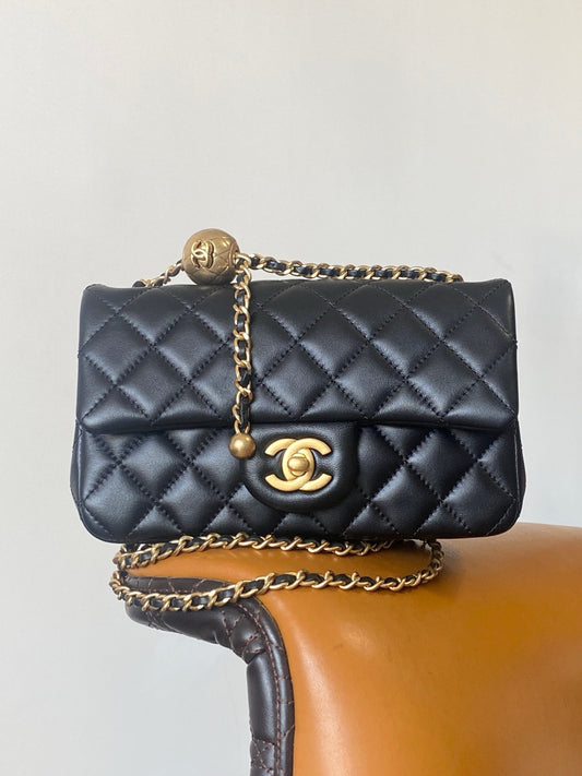 CHANEL 23K新版金球 黑色 20cm