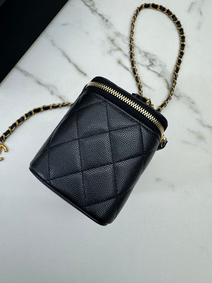 CHANEL 24S 調節扣 珠光黑長盒子