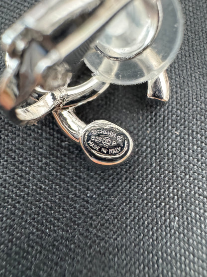 CHANEL 25P 粉色小愛心耳夾