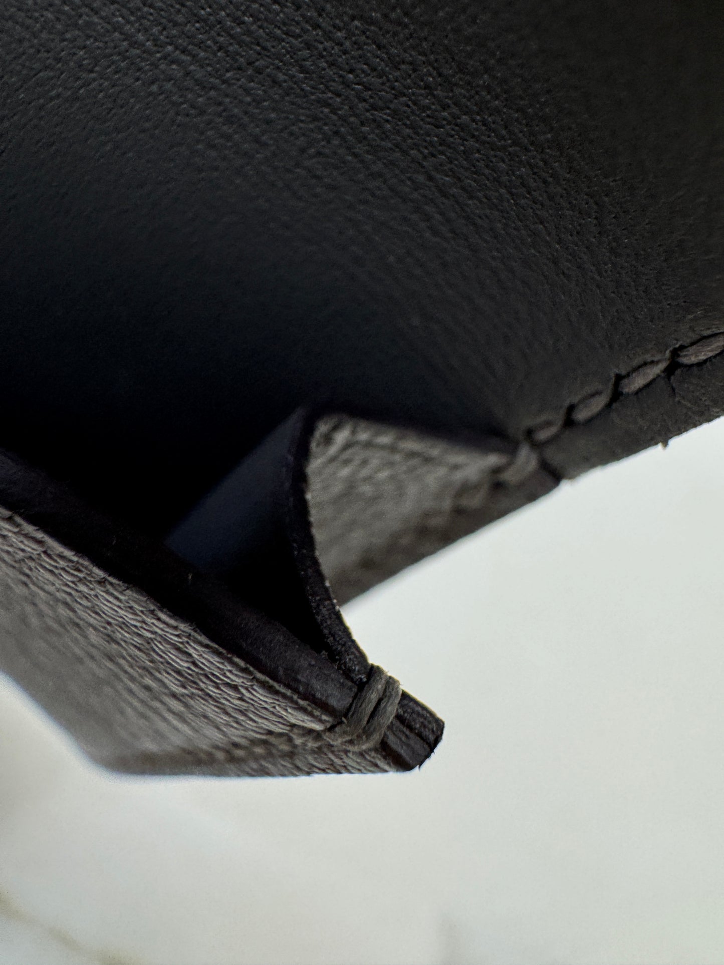 HERMES Bearn Mini Wallet 積雨雲灰山羊皮 金扣 Gris Meyer GHW