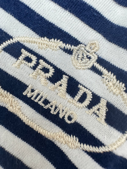 PRADA 條紋抽繩短款上衣 Cropped Top