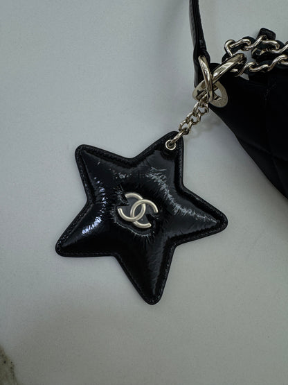 CHANEL 25N Coco Neige 滑雪系列 絲絨尼龍 半月Hobo