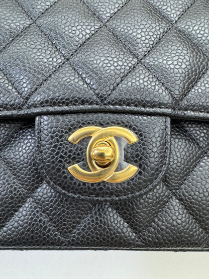 CHANEL CF25 Medium 黑金牛 Black Calfskin GHW