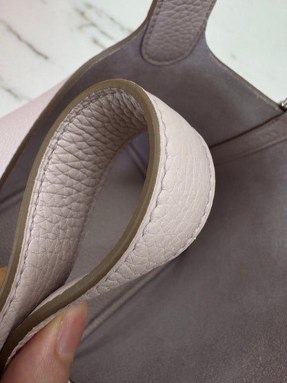 HERMES Picotin Lock 18 夢幻紫銀扣 TC Mauve Pale PHW