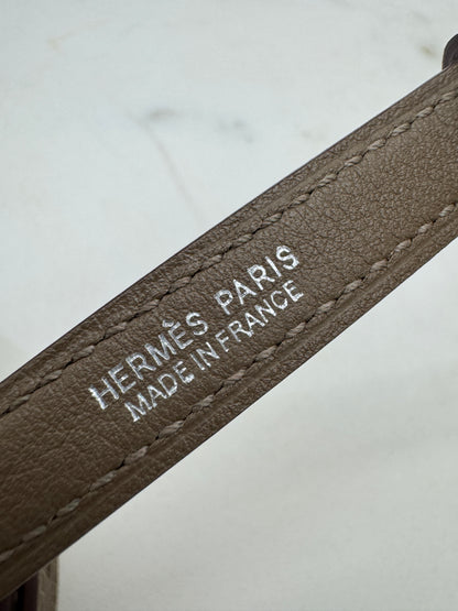 HERMRES Mini 2424 大象灰銀扣 Evercolor Etoupe PHW
