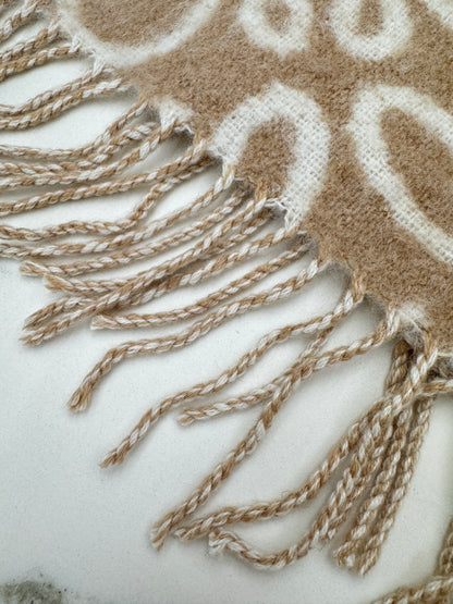 LOEWE 羊駝毛雙面Scarf 奶茶色