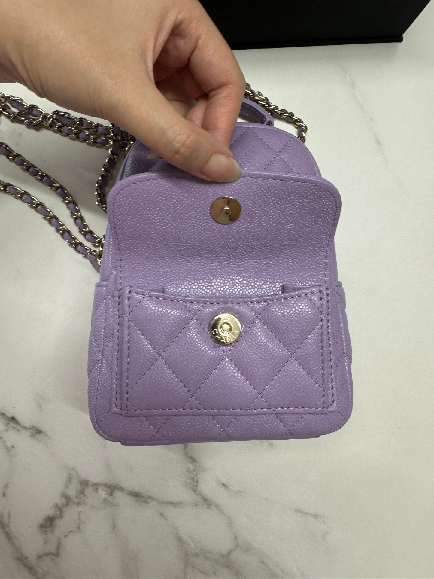 CHANEL 小書包 香芋紫 牛皮 Backpack