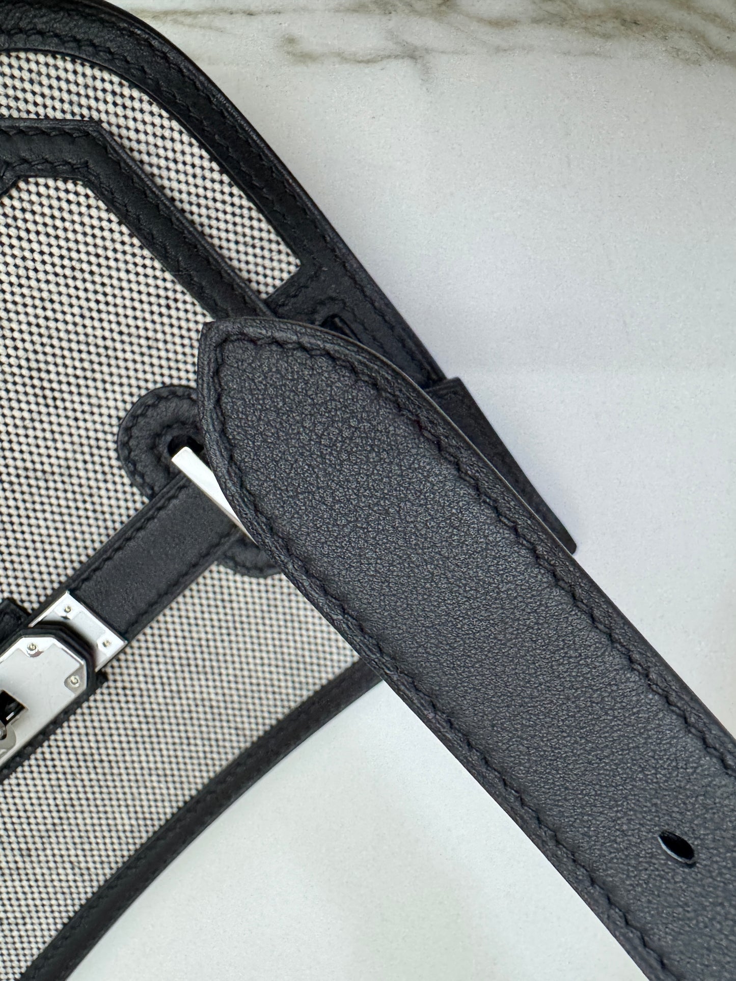 HERMES Mini Jypsiere 熊貓帆布 Swift/ Canvas