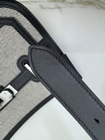 HERMES Mini Jypsiere 熊貓帆布 Swift/ Canvas