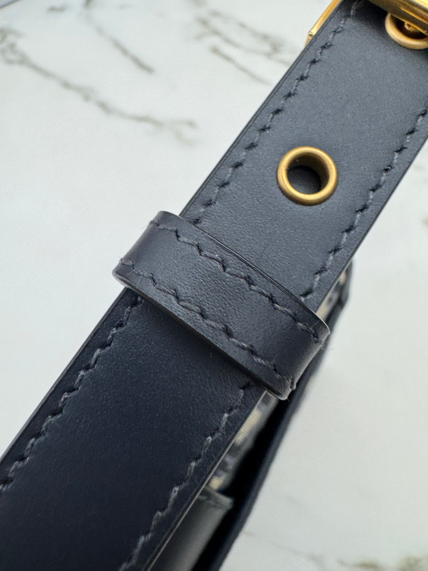 DIOR 30 Montaigne Small Blue Oblique