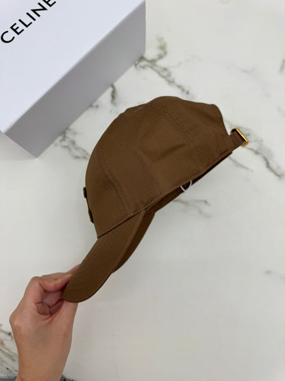 CELINE 棕色凱旋門鴨舌帽