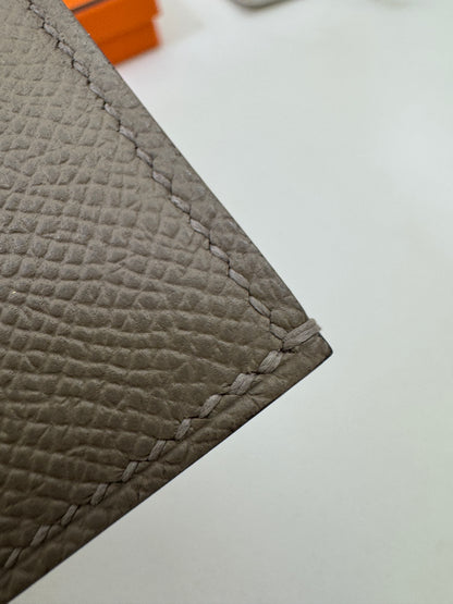 HERMES Bearn Wallet 瀝青灰銀扣 Epsom M8 Gris Asphalt PHW