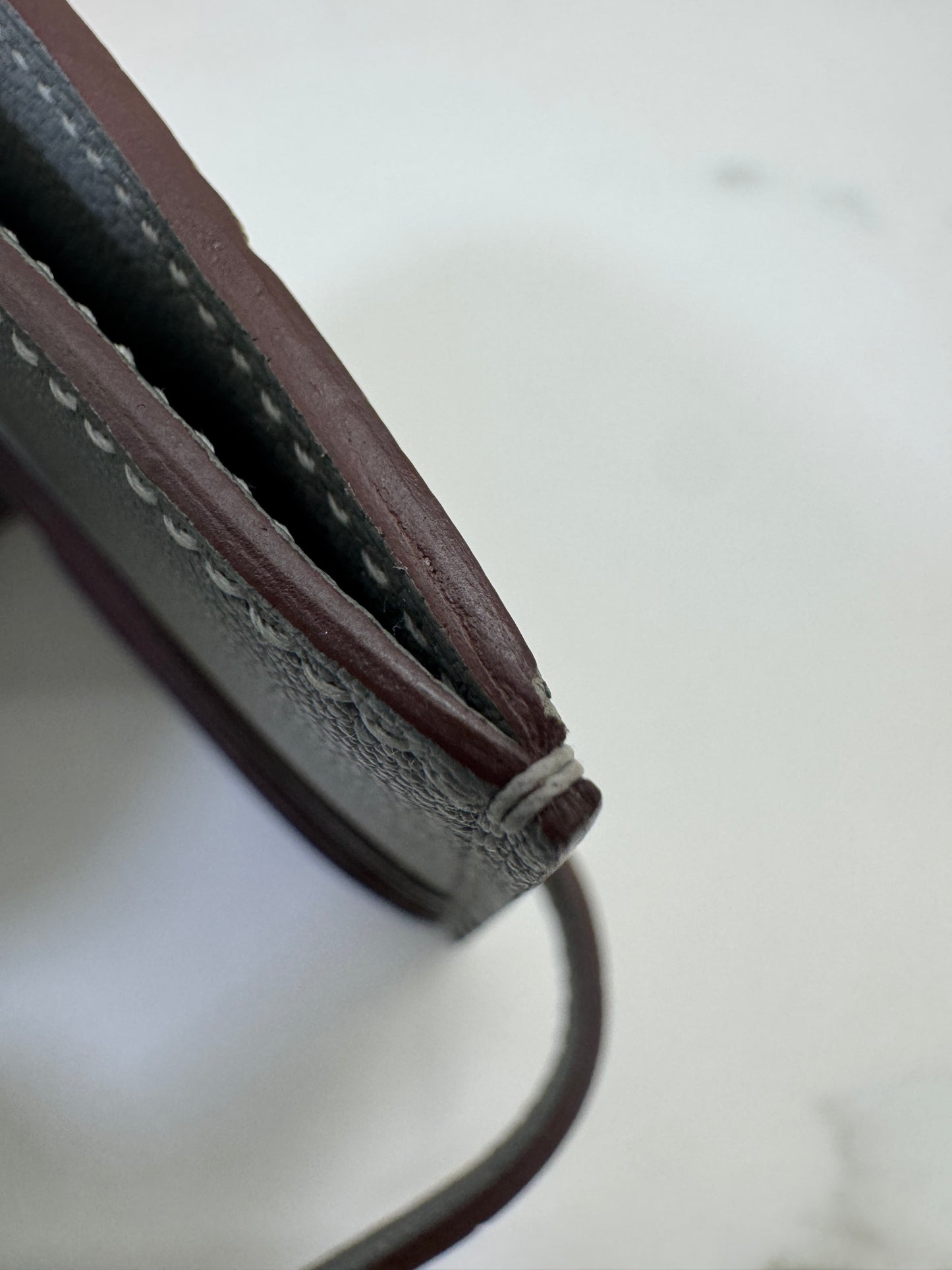 HERMES Bearn Compact Wallet 鱷魚皮珍珠灰金扣 Gris Perle Crocodile GHW