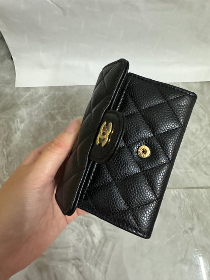 CHANEL 經典CF卡包 黑色牛皮