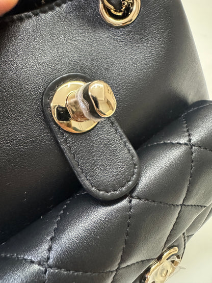 CHANEL Duma 胎牛皮 黑色 Small