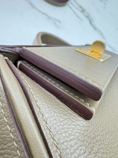 HERMES Mini 2424 大象灰金扣 Evercolor Etoupe GHW