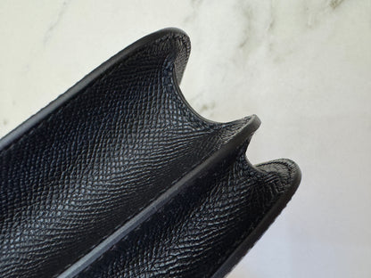 HERMES Mini Constance 新版 附鏡子 黑銀 Epsom PHW