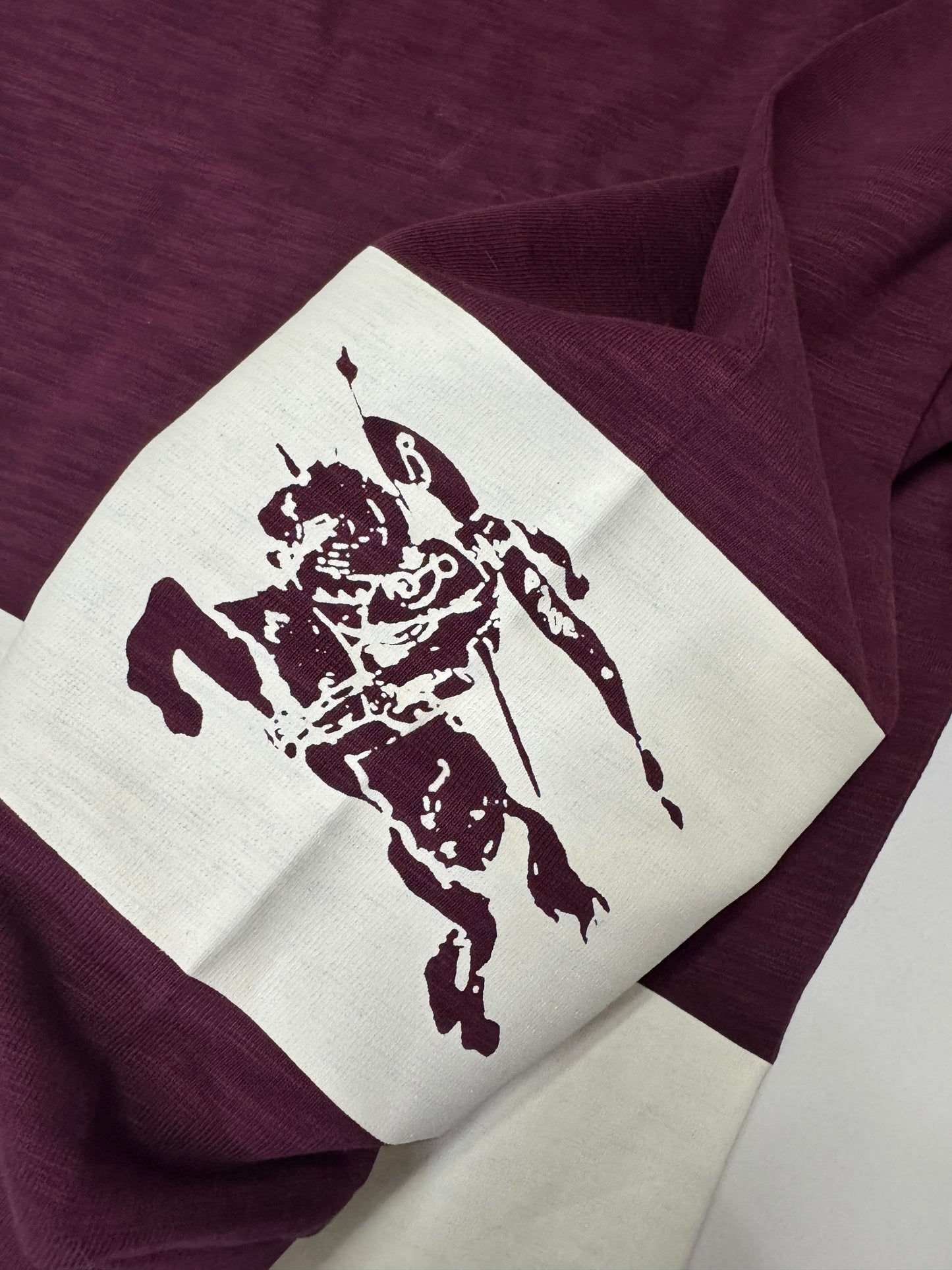 BURBERRY 紫紅色 竹節棉長袖