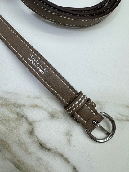 HERMES Kelly Danse 大象灰銀扣 Etoupe PHW