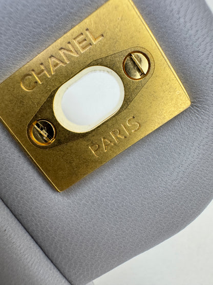 CHANEL Mini CF20 金球 淺灰色