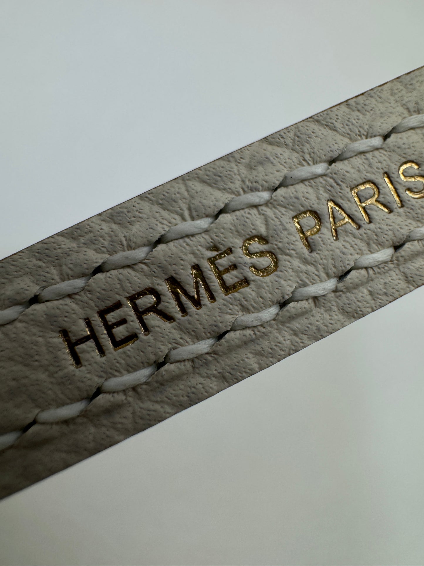 HERMES Mini Kelly II 奶昔白金扣 Epsom GHW
